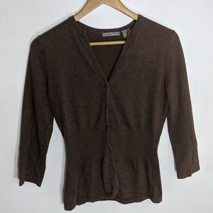 KERSH BROWN CARDIGAN SIZE SMALL